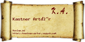 Kastner Artúr névjegykártya